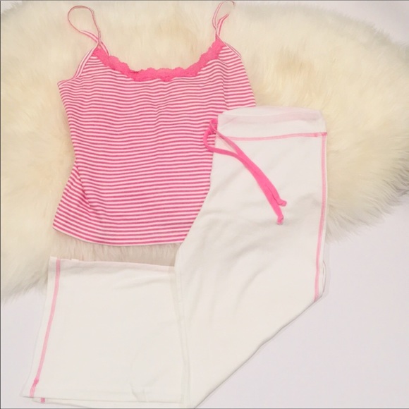 Victoria's Secret Other - Victoria’s Secret Pink and White Pajamas